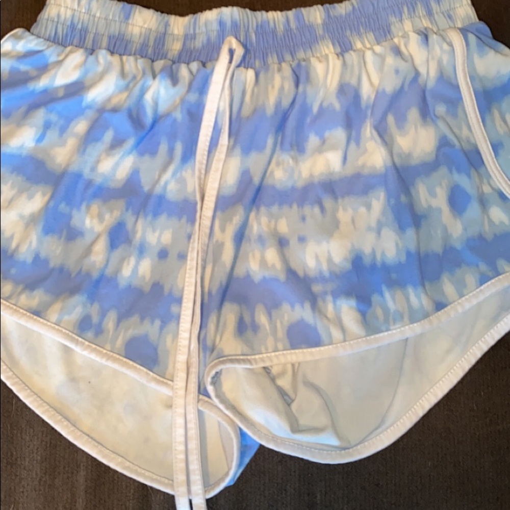 Size small blue and white tie dye fabric shorts